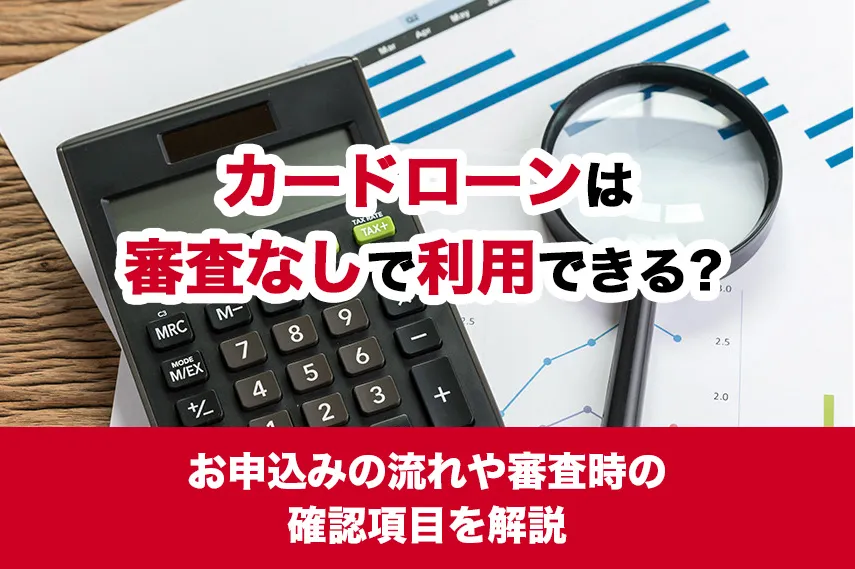 カードローンは審査なしで利用できる？お申込みの流れや審査時の確認項目を解説