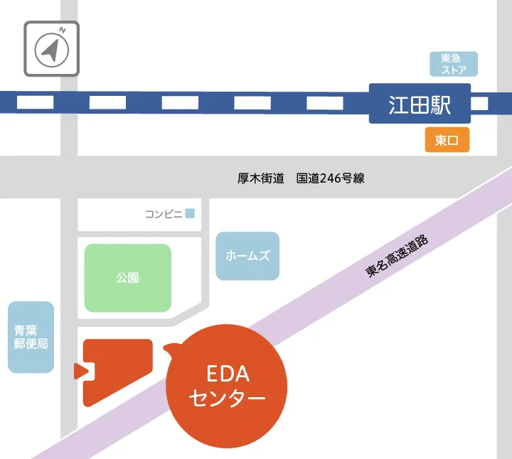 EDAセンター（神奈川）の地図
