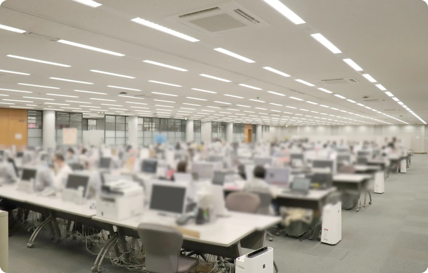 コンタクトセンター（滋賀）の執務室
