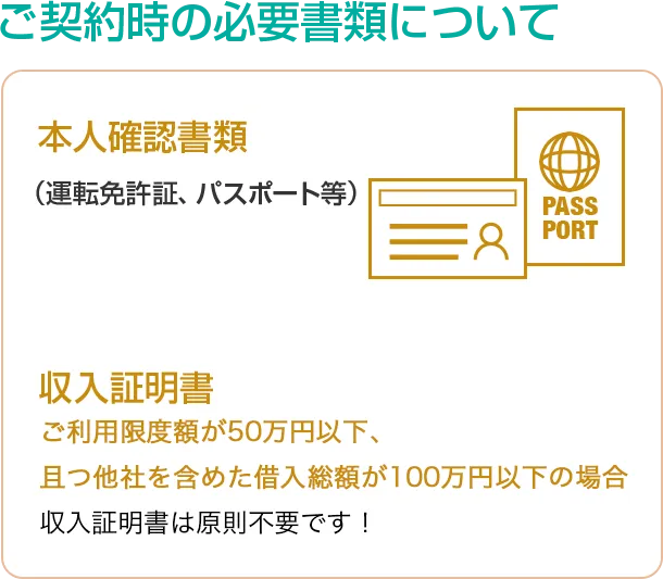 ご契約時の必要書類について