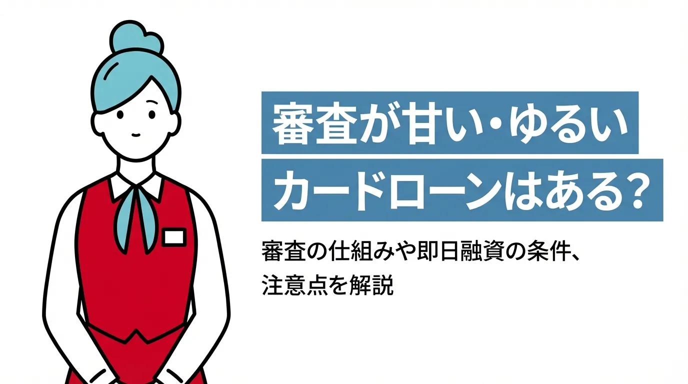 審査が甘い・ゆるいカードローンはある？審査の仕組みや即日融資の条件、注意点を解説