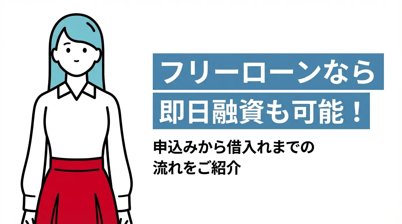フリーローンなら即日融資も可能！申込みから借入れまでの流れをご紹介