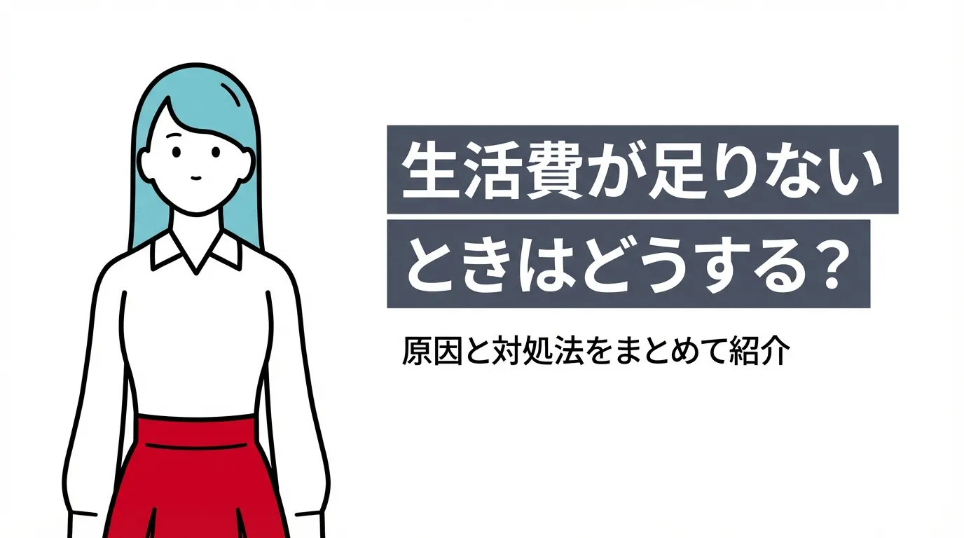 生活費が足りないときはどうする？原因と対処法をまとめて紹介
