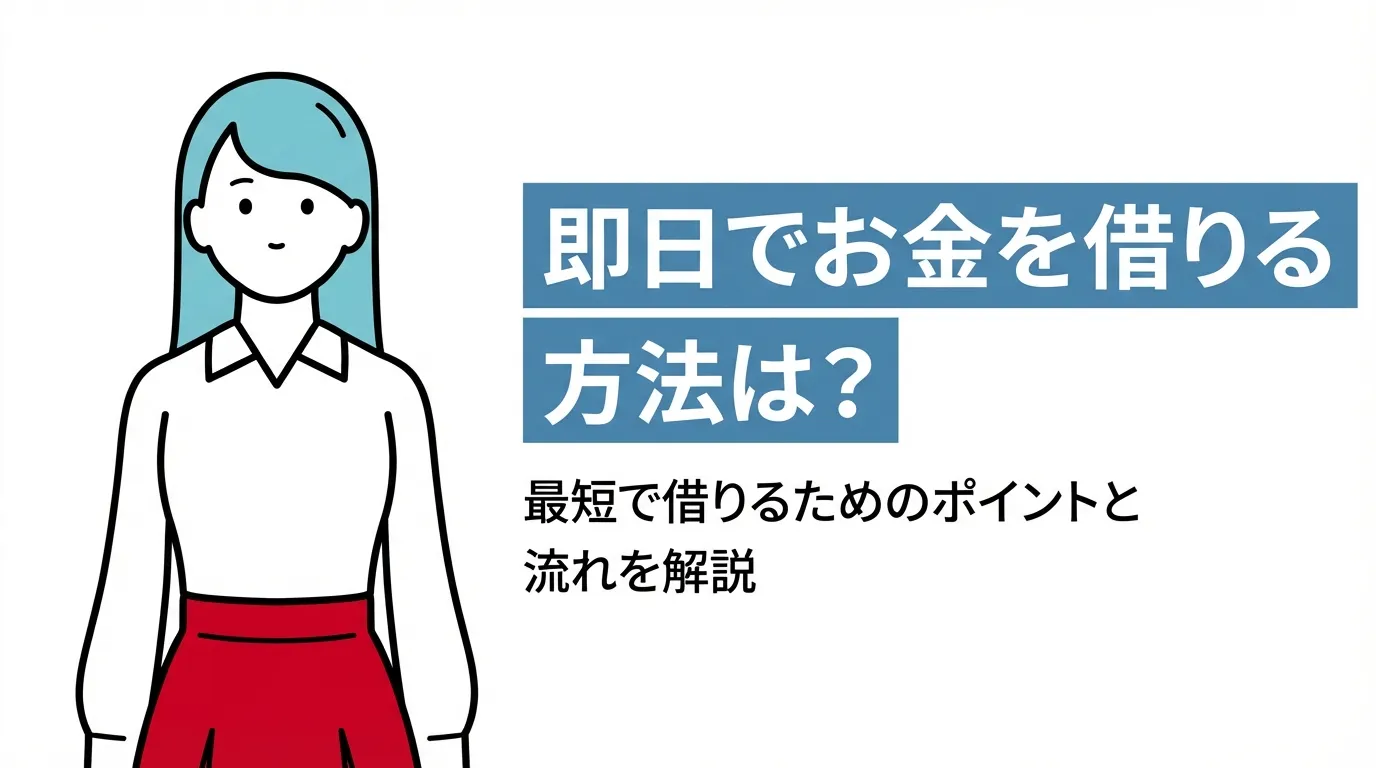 即日でお金を借りる方法は？最短で借りるためのポイントと流れを解説