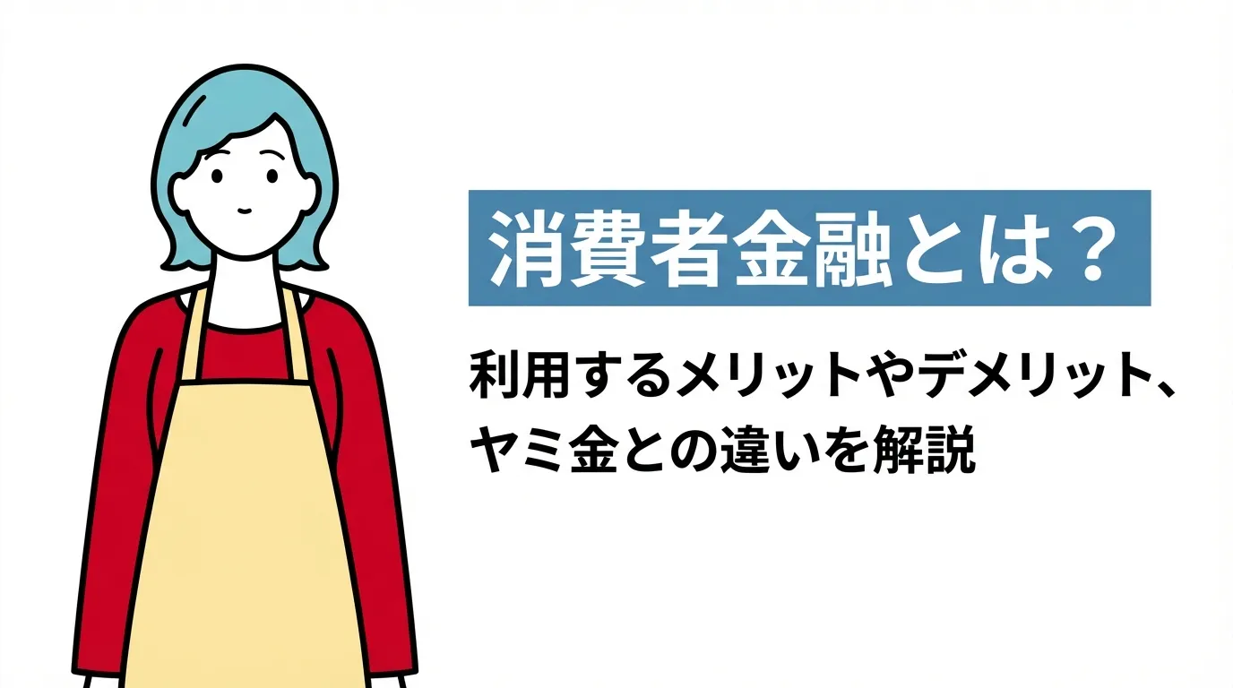 消費者金融とは？利用するメリットやデメリット、ヤミ金との違いを解説