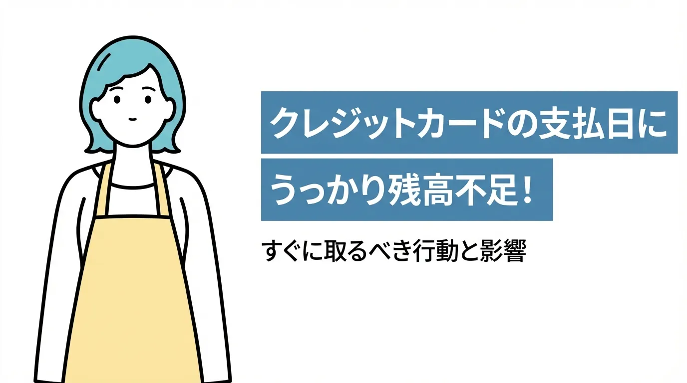 クレジットカードの支払日にうっかり残高不足！すぐに取るべき行動と影響
