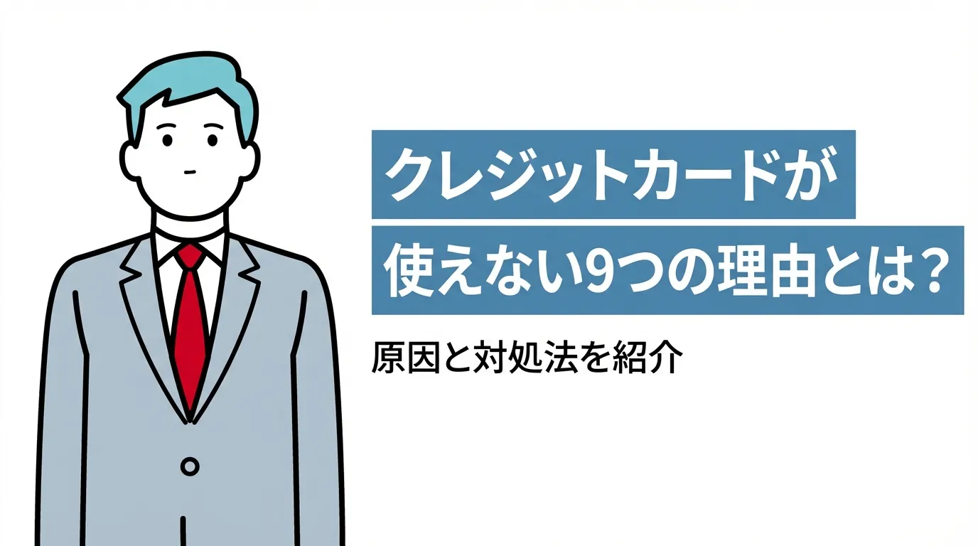 クレジットカードが使えない9つの理由とは？原因と対処法を紹介
