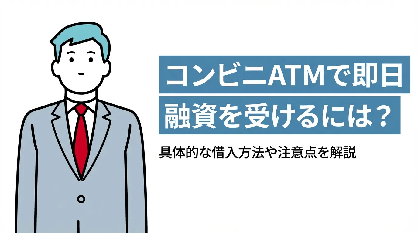 コンビニATMで即日融資を受けるには？具体的な借入方法や注意点を解説