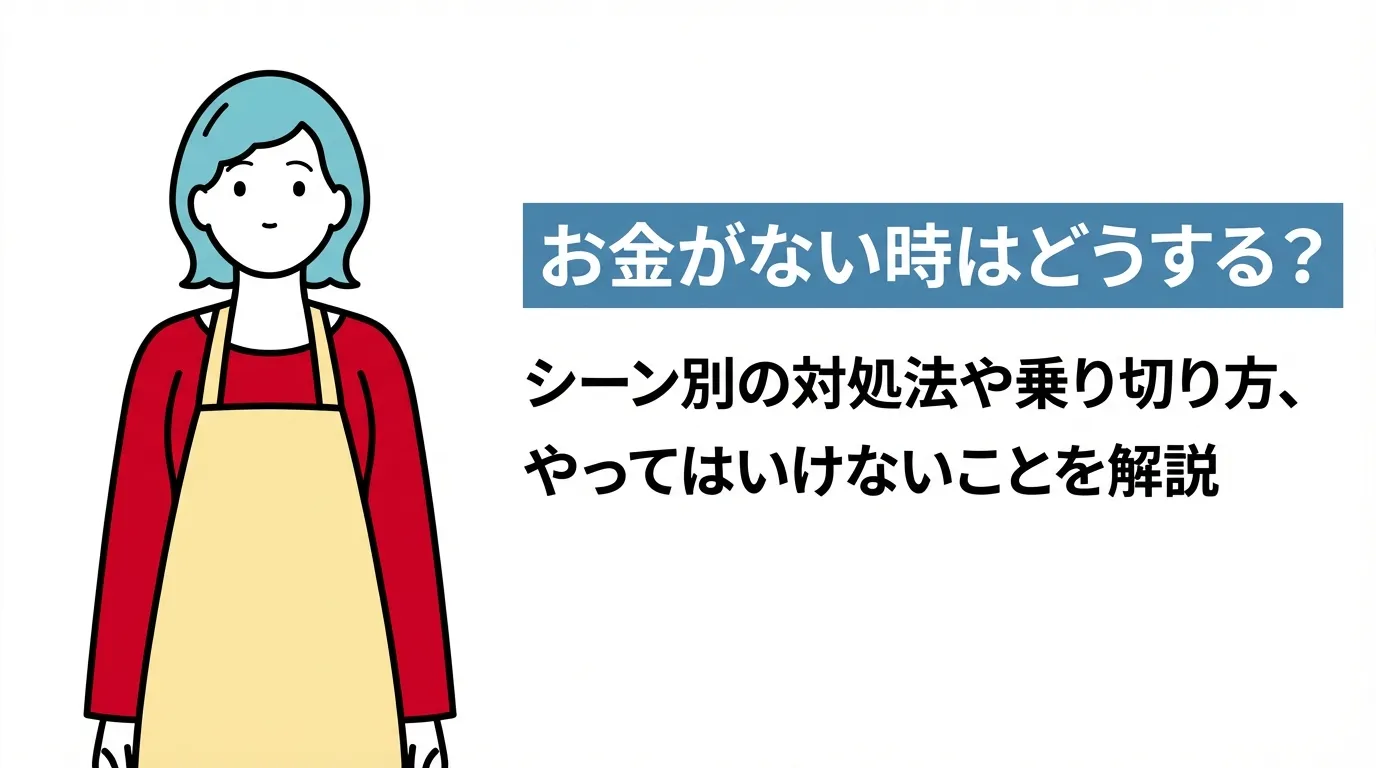 お金がない時はどうする？シーン別の対処法や乗り切り方、やってはいけないことを解説