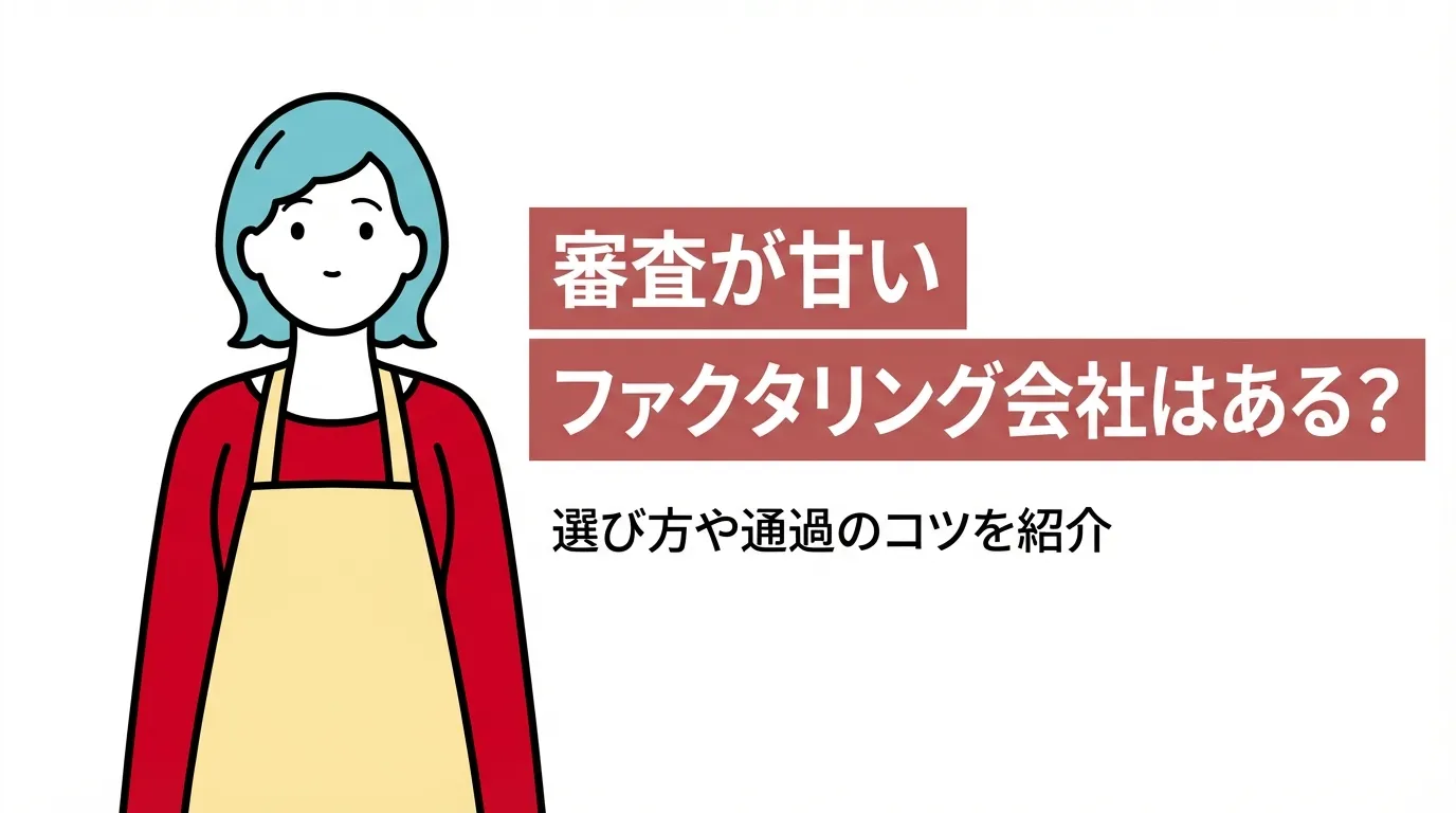 審査が甘いファクタリング会社はある？選び方や通過のコツを紹介