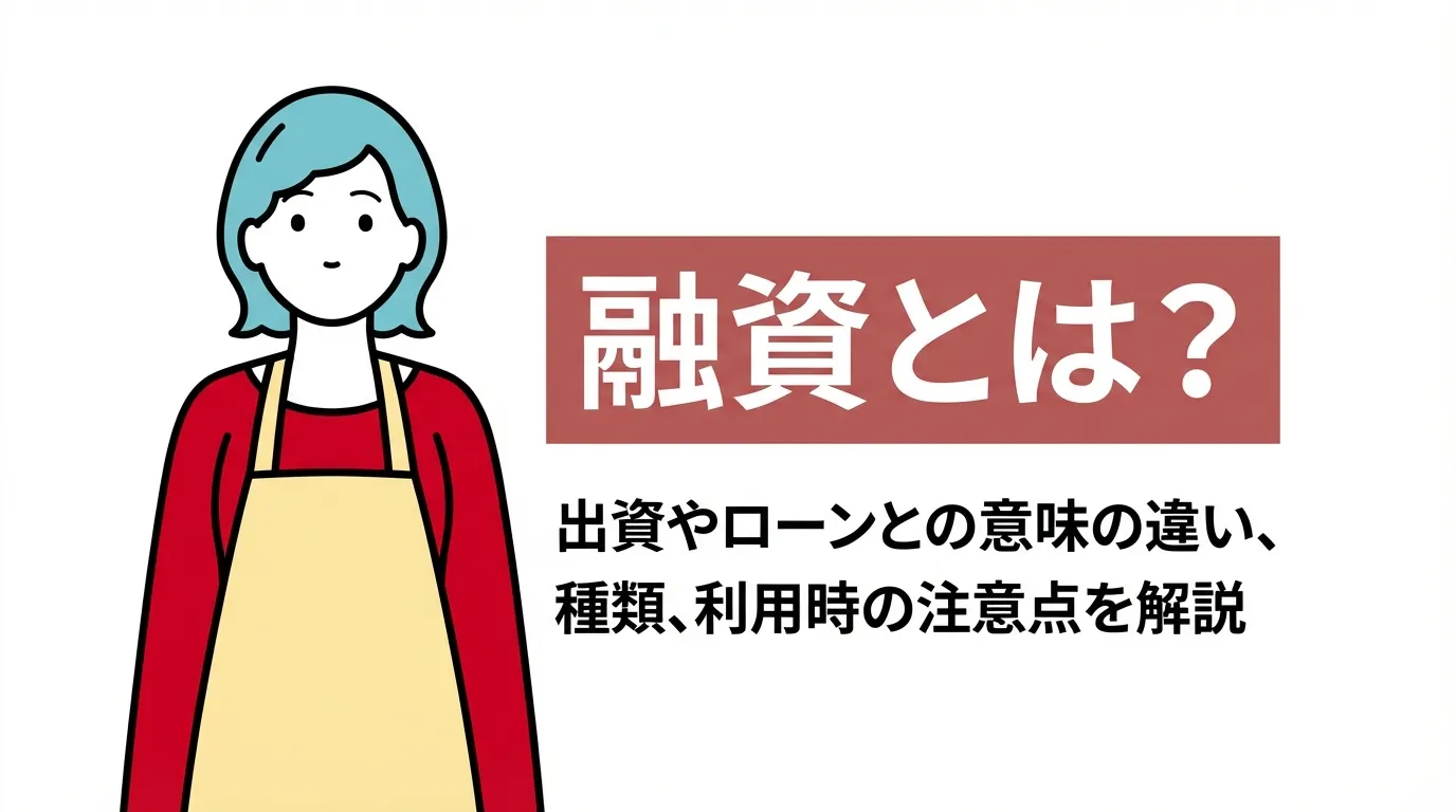 融資とは？出資やローンとの意味の違い、種類、利用時の注意点を解説