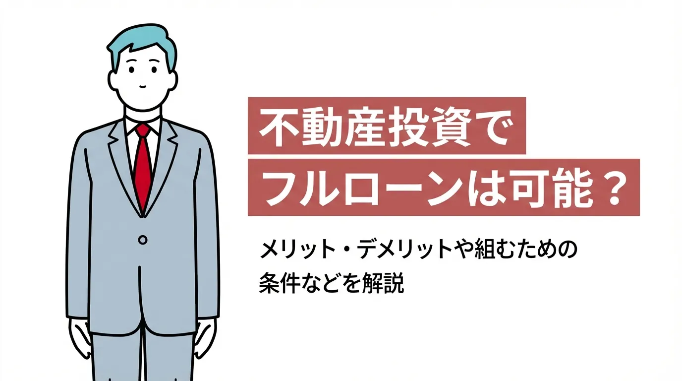 不動産投資でフルローンは可能？メリット・デメリットや組むための条件などを解説