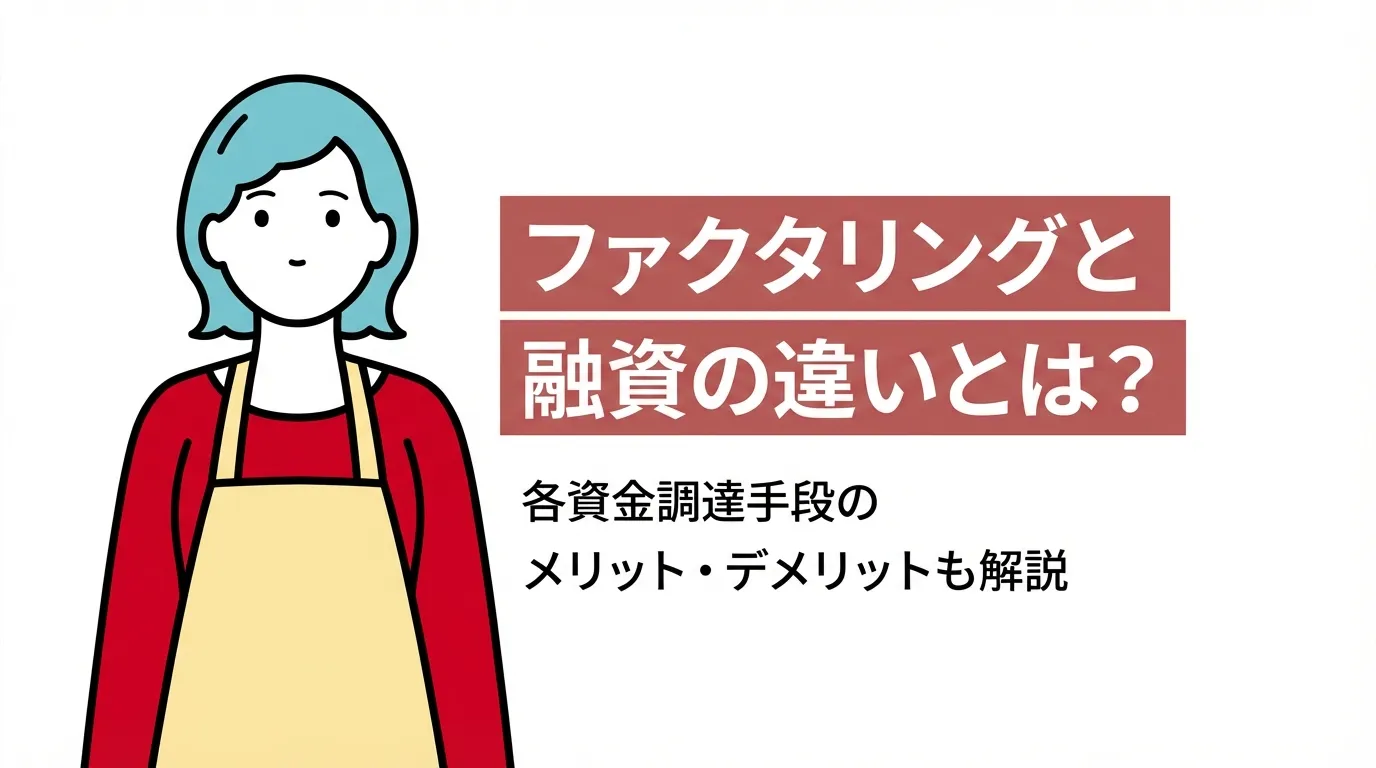 ファクタリングと融資の違いとは？各資金調達手段のメリット・デメリットも解説