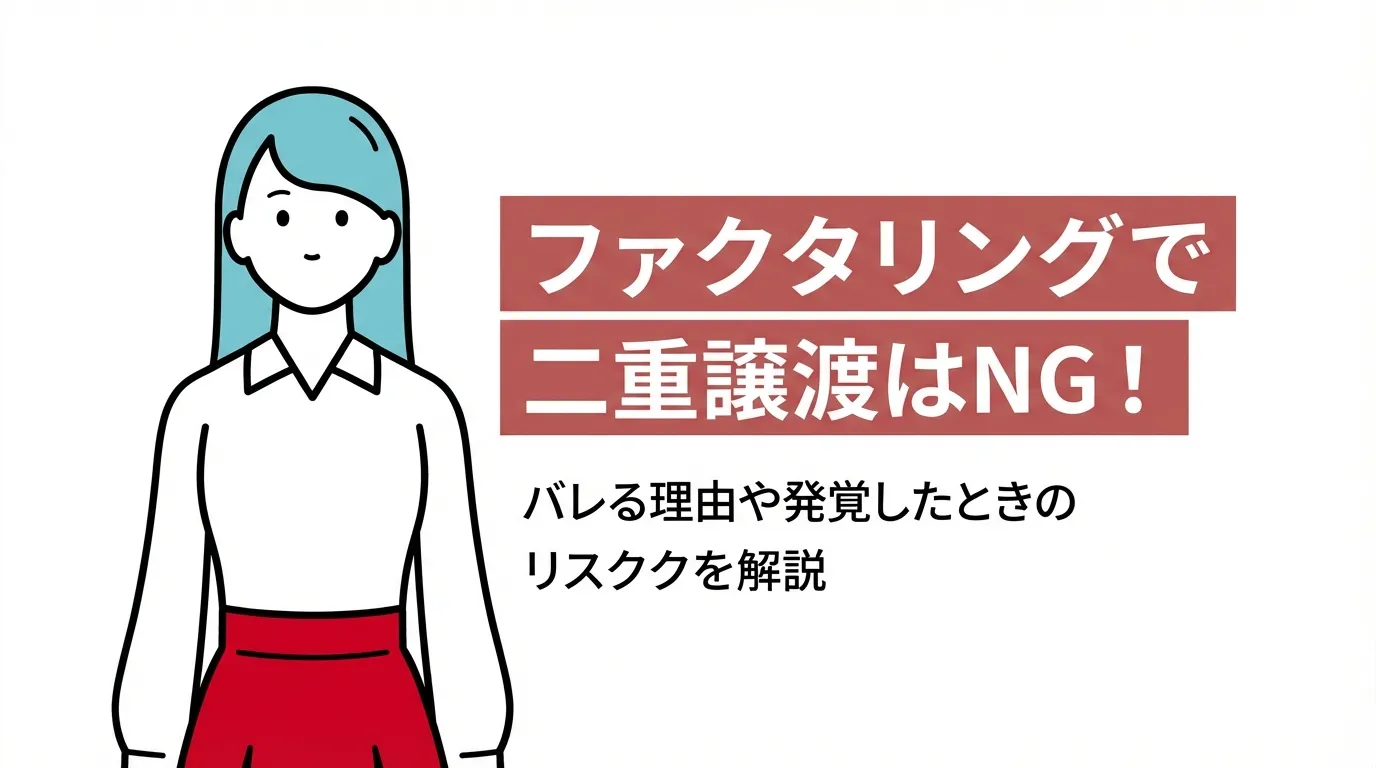 ファクタリングで二重譲渡はNG！バレる理由や発覚したときのリスクを解説