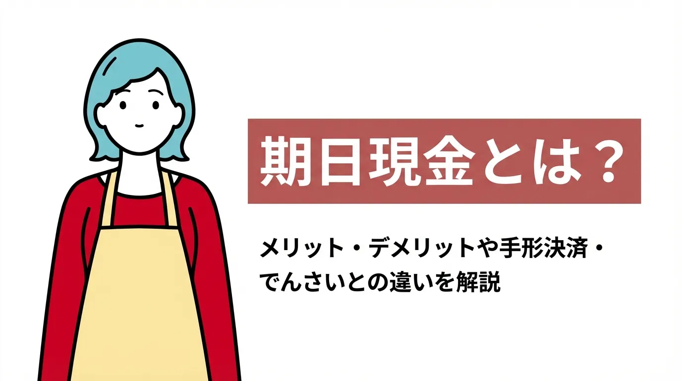 期日現金とは？メリット・デメリットや手形決済・でんさいとの違いを解説