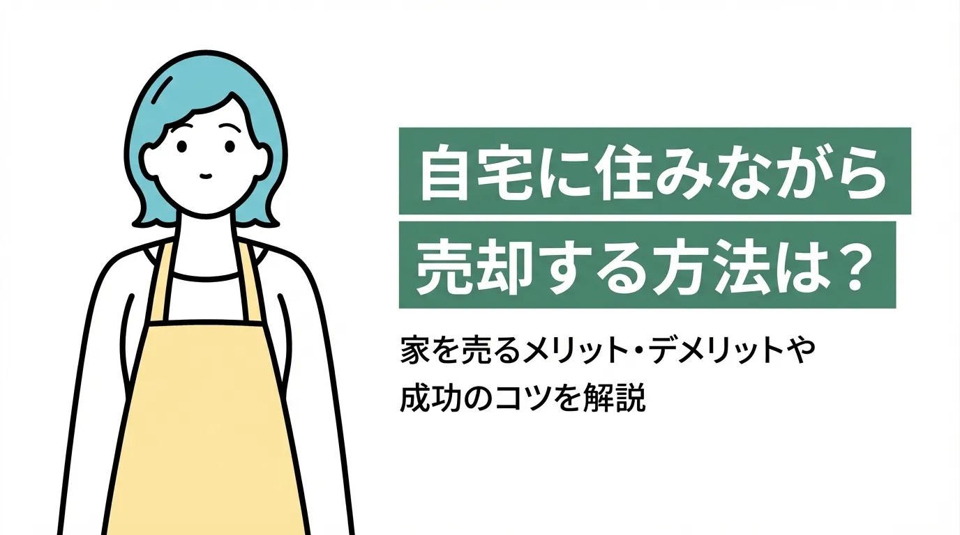 自宅に住みながら売却する方法は？家を売るメリット・デメリットや成功のコツを解説