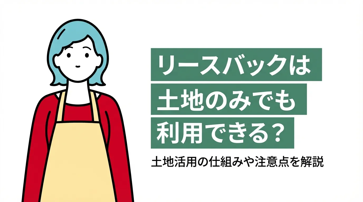リースバックは土地のみでも利用できる？住宅との違いや注意点を解説