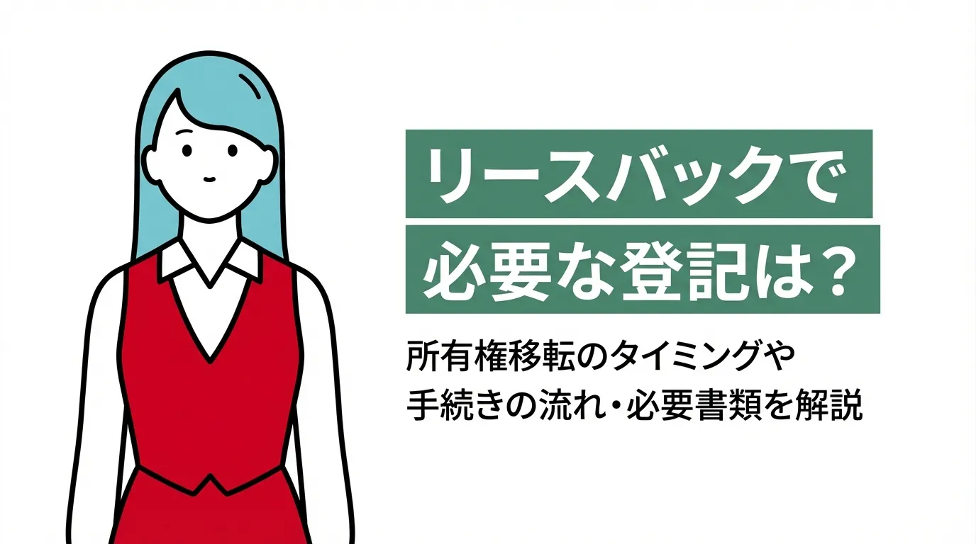リースバックで必要な登記は？所有権移転のタイミングや手続きの流れ・必要書類を解説