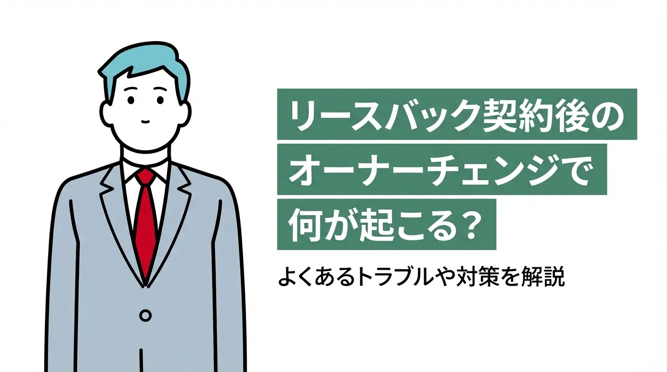リースバック契約後のオーナーチェンジで何が起こる？よくあるトラブルや対策を解説