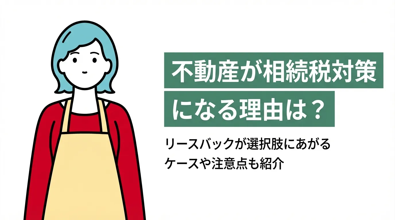 不動産が相続税対策になる理由は？リースバックが選択肢にあがるケースや注意点も紹介