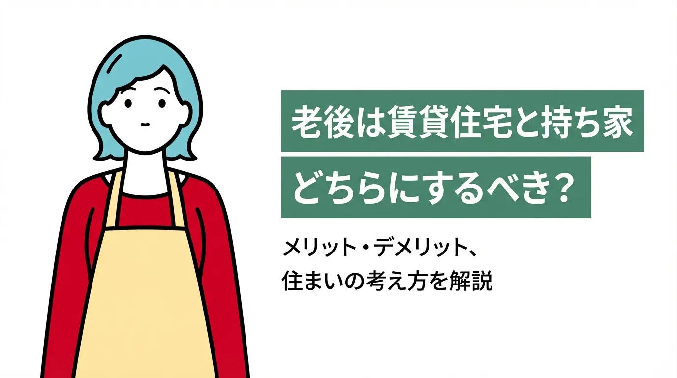 老後は賃貸住宅と持ち家のどちらにするべき？メリット・デメリット、住まいの考え方を解説