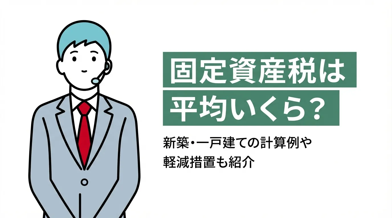 固定資産税は平均いくら？新築・一戸建ての計算例や軽減措置も紹介